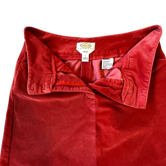 Talbots Corduroy Skirt Women Sz 2 Straight Business Casual Ladies Salmon Orange - Picture 3 of 10
